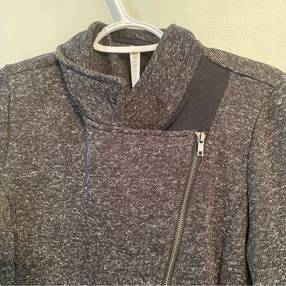 Fabletics Calypso Charcoal Grey Moto Asymmetric J… - image 4